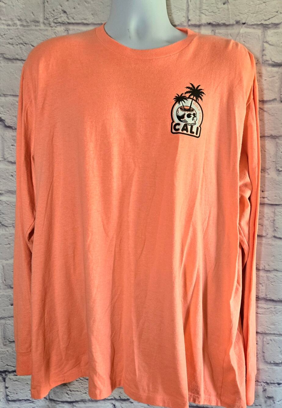 Urban Pipeline Bright Orange Golden Coast Cali Graphic Shirt XXL Long Sleeves